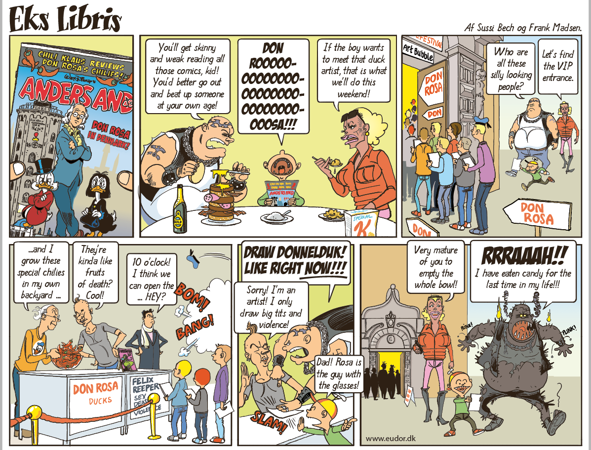 Don Rosa visits Copenhagen - click to read the comic strip in bigger format